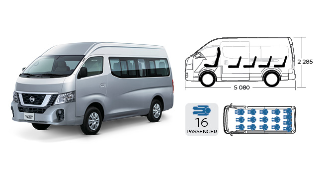 Nissan Urvan Seating capacity