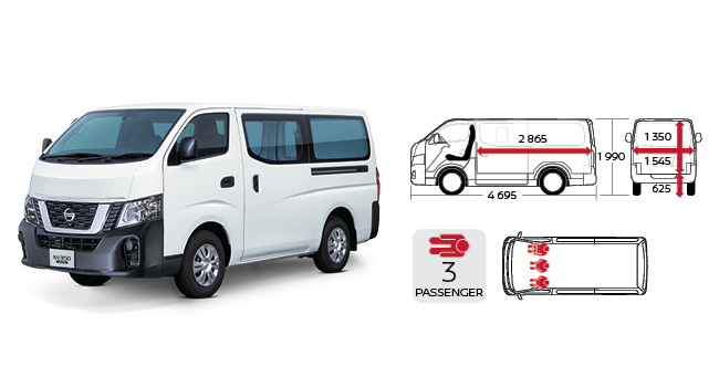 Nissan Urvan Seating capacity