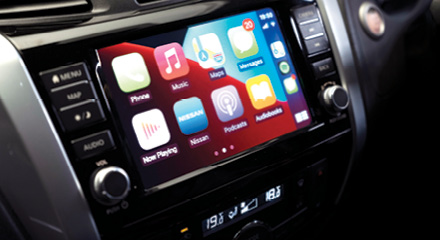 Nissan LE touch screen entertainment system