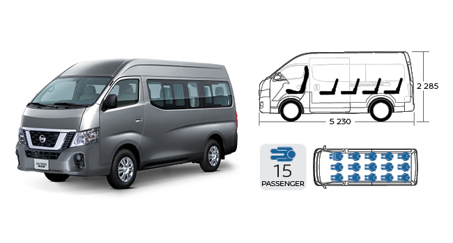 Nissan Urvan Seating capacity